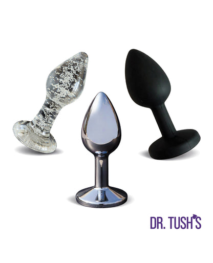 Dr. Tush's First Step Collection Anal Plug Set - Glass, Metal, Silicone by Dr. Tush's