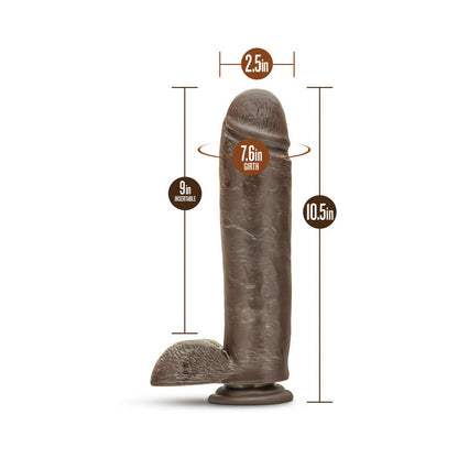Dr. Skin Mr. Mister Realistic 10.5 in. Dildo with Balls Brown by Blush