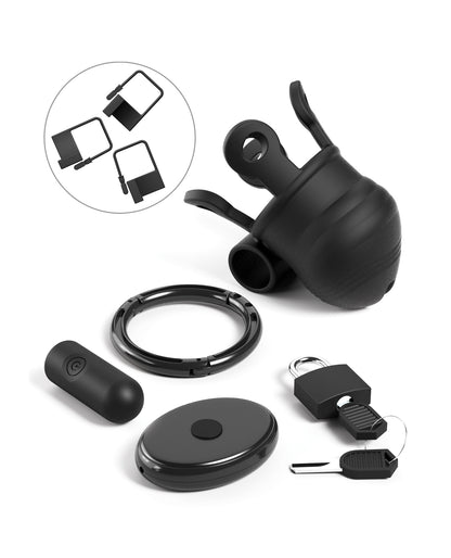 Fantasy C-Ringz Control Core Trainer Remote Controlled Vibrating Cock Blocker - Black by Fantasy C-Ringz