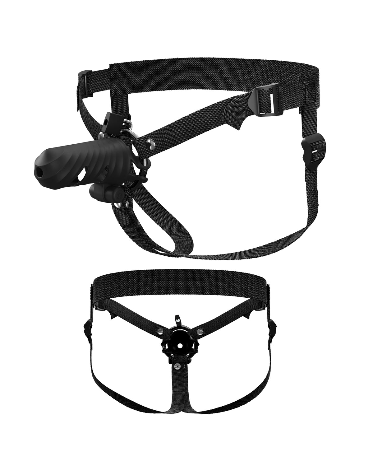 Fantasy C-Ringz Control Core Harness Remote Controlled Vibrating Cock Blocker - Black by Fantasy C-Ringz