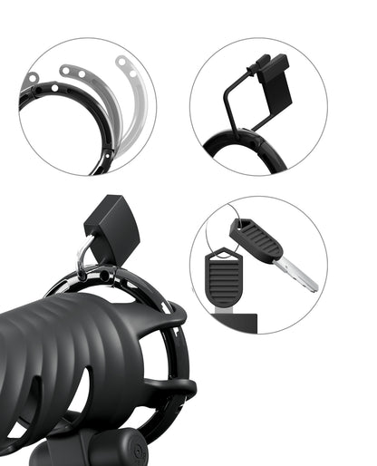 Fantasy C-Ringz Control Core Harness Remote Controlled Vibrating Cock Blocker - Black by Fantasy C-Ringz