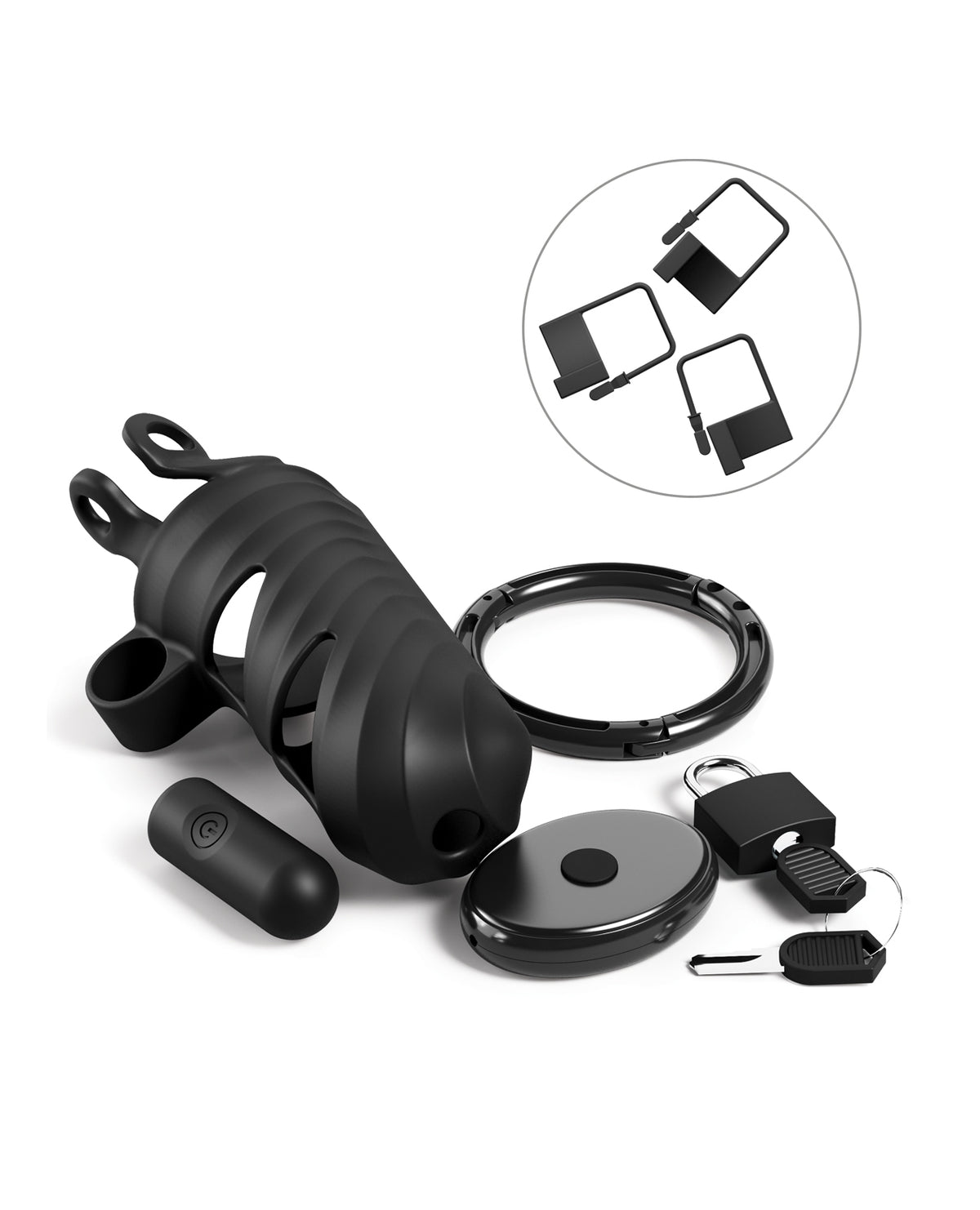Fantasy C-Ringz Control Core Harness Remote Controlled Vibrating Cock Blocker - Black by Fantasy C-Ringz