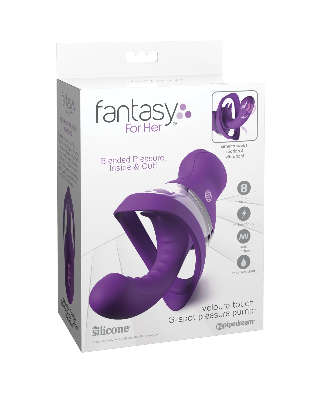 Fantasy For Her Veloura Touch G-Spot Pleasure Pump - Purple by Fantasy For Her
