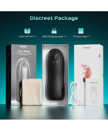 Kai Pro App-Controlled Sucking & Vibrating Male Masturbator by Honey Play Box
