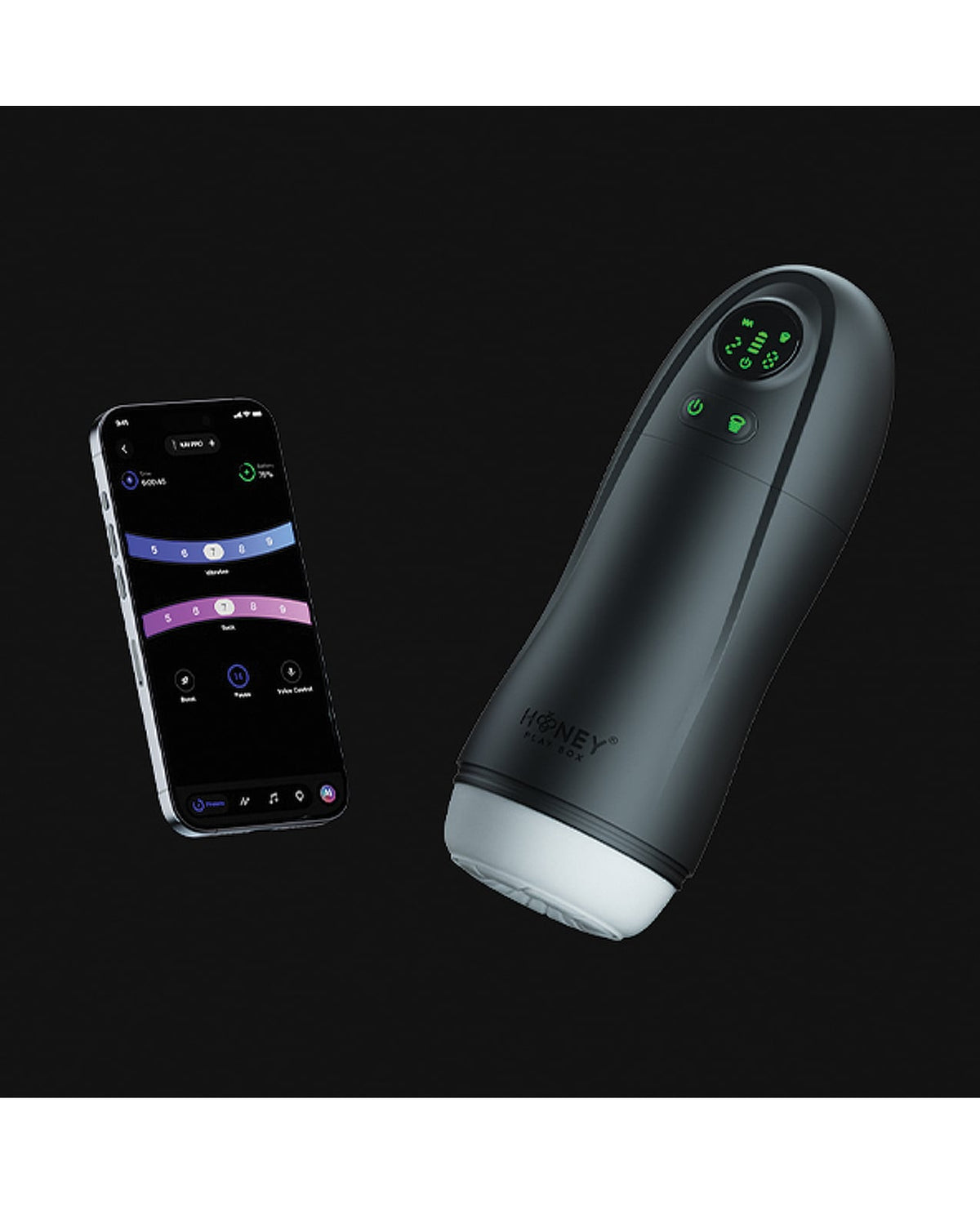Kai Pro App-Controlled Sucking & Vibrating Male Masturbator by Honey Play Box