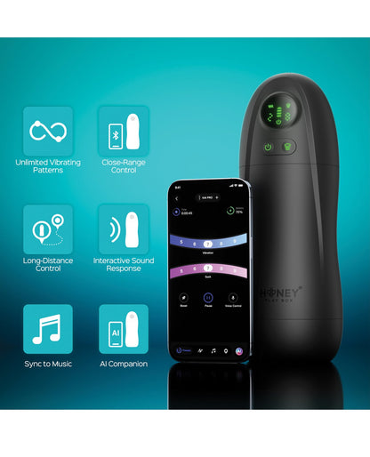 Kai Pro App-Controlled Sucking & Vibrating Male Masturbator by Honey Play Box