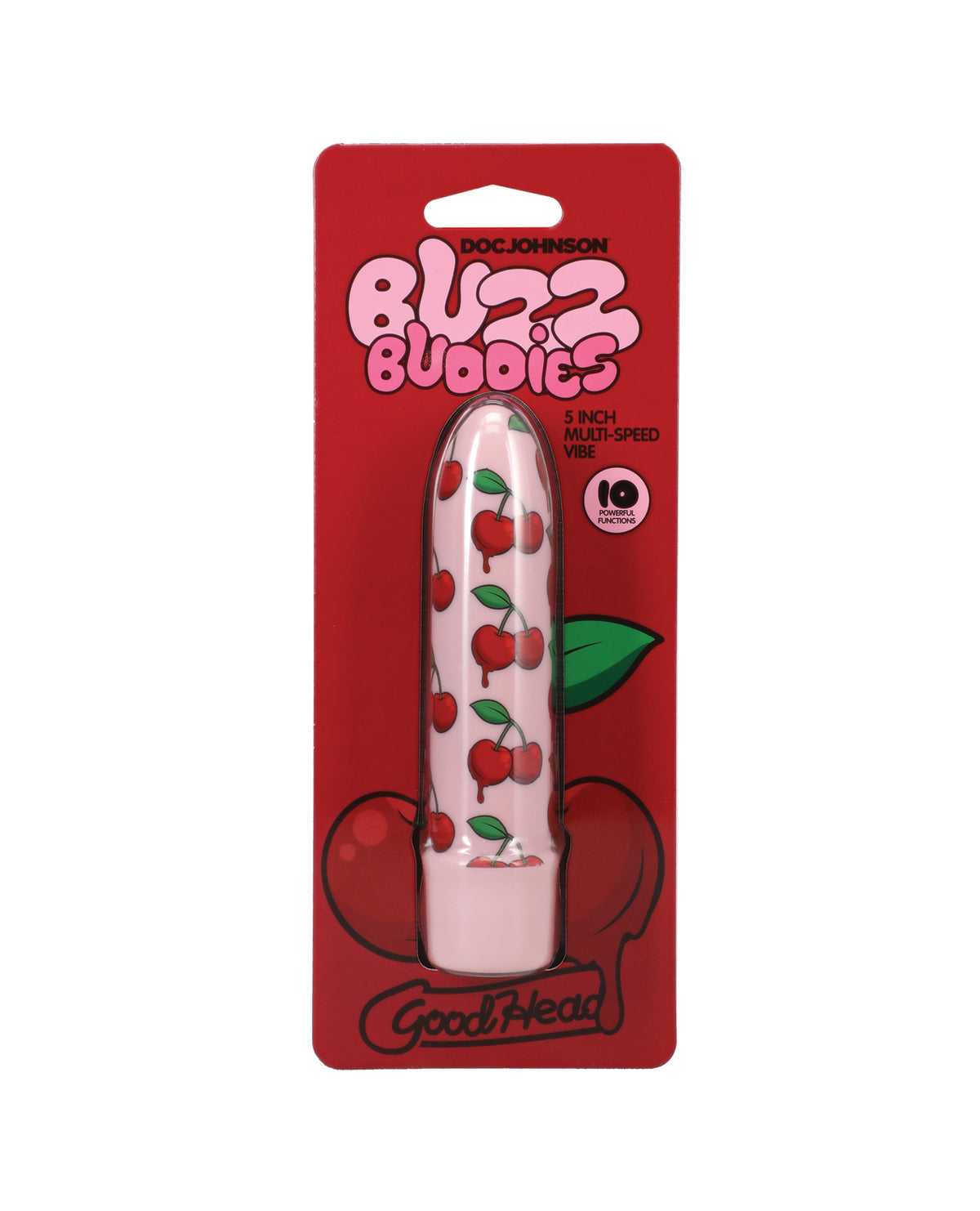GoodHead Buzz Buddies 5" Multi-Speed Vibe - Cherries by GoodHead