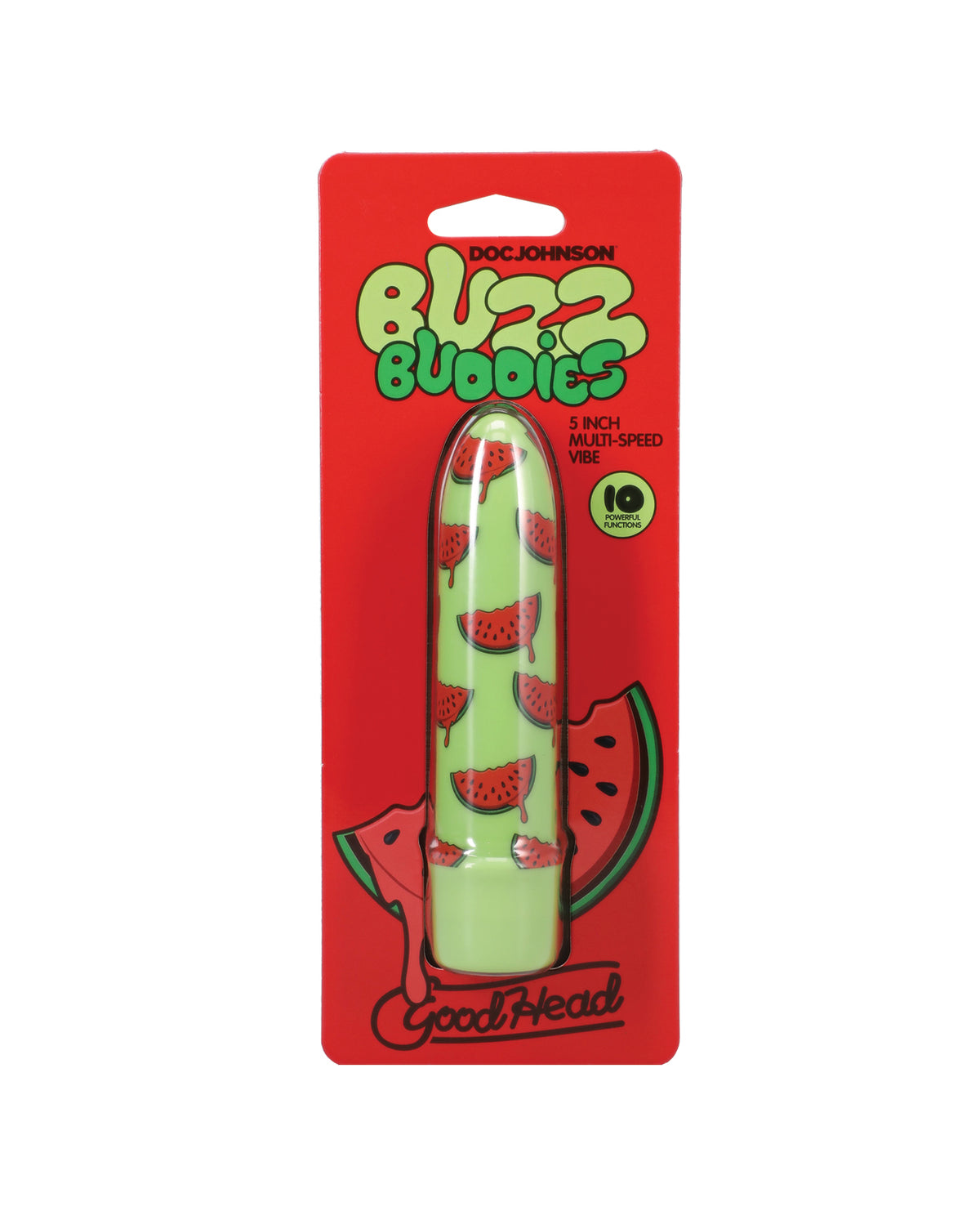 GoodHead Buzz Buddies 5" Multi-Speed Vibe - Watermelon by GoodHead
