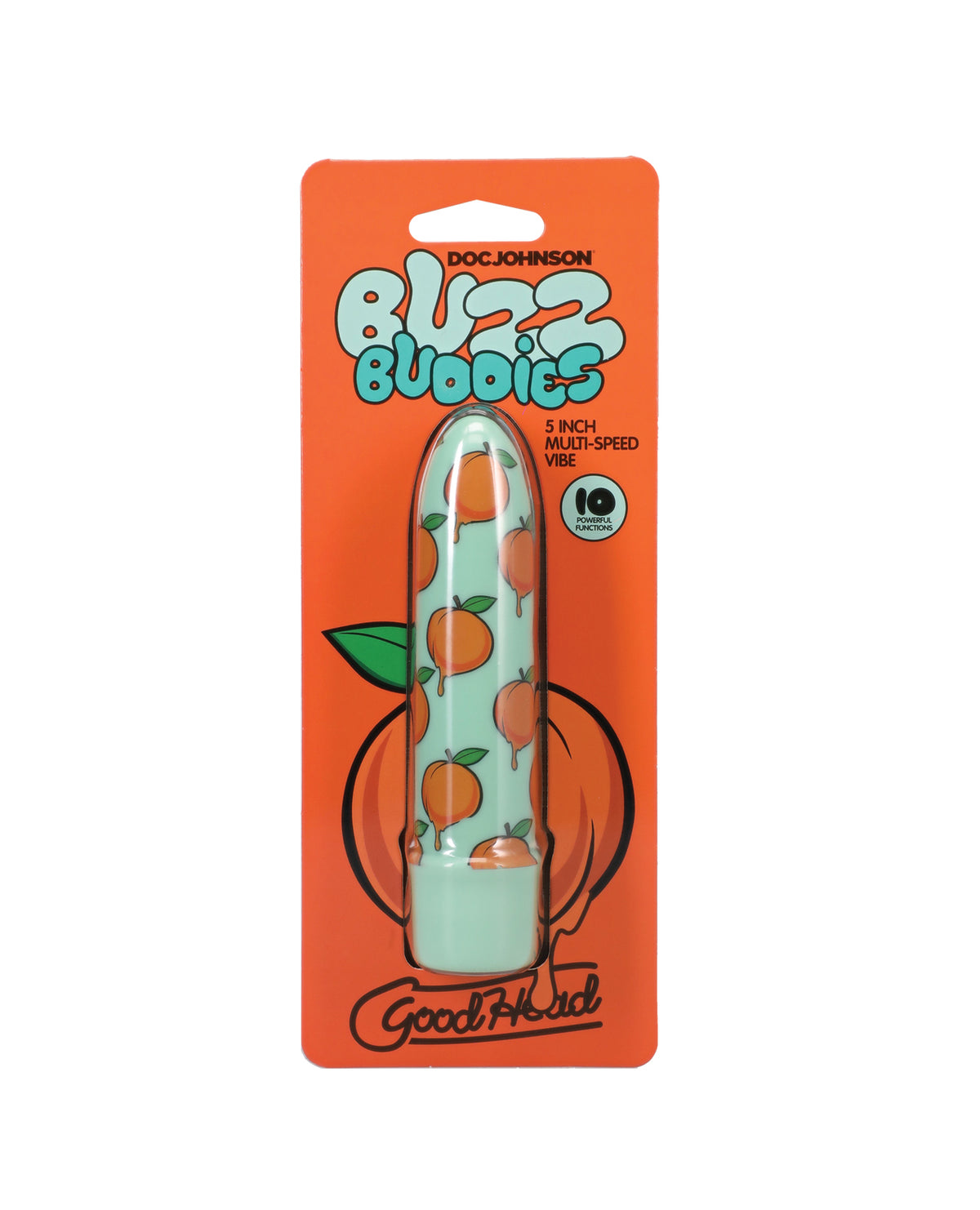GoodHead Buzz Buddies 5" Multi-Speed Vibe - Peaches by GoodHead