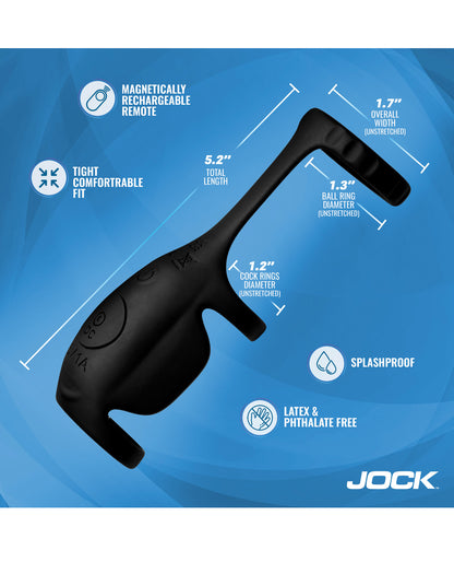 Curve Toys Jock Enhancers Blitz Vibrating Penis Sleeve C-Ring w/Remote by Jock