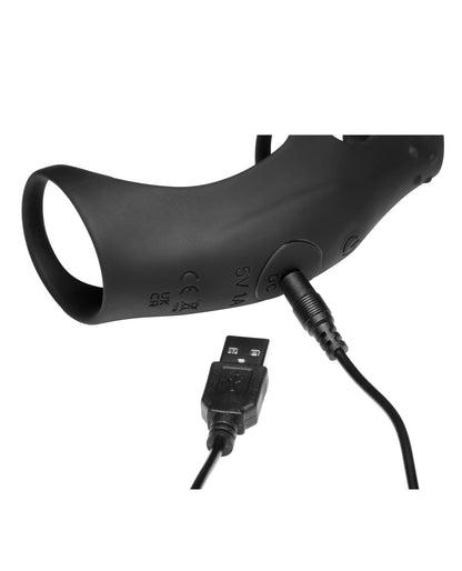Curve Toys Jock Enhancers Rush Vibrating Penis Sleeve C-Ring w/Remote by Jock