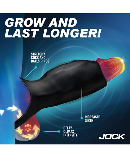 Curve Toys Jock Enhancers Surge Vibrating Penis Sleeve C-Ring w/Remote by Jock