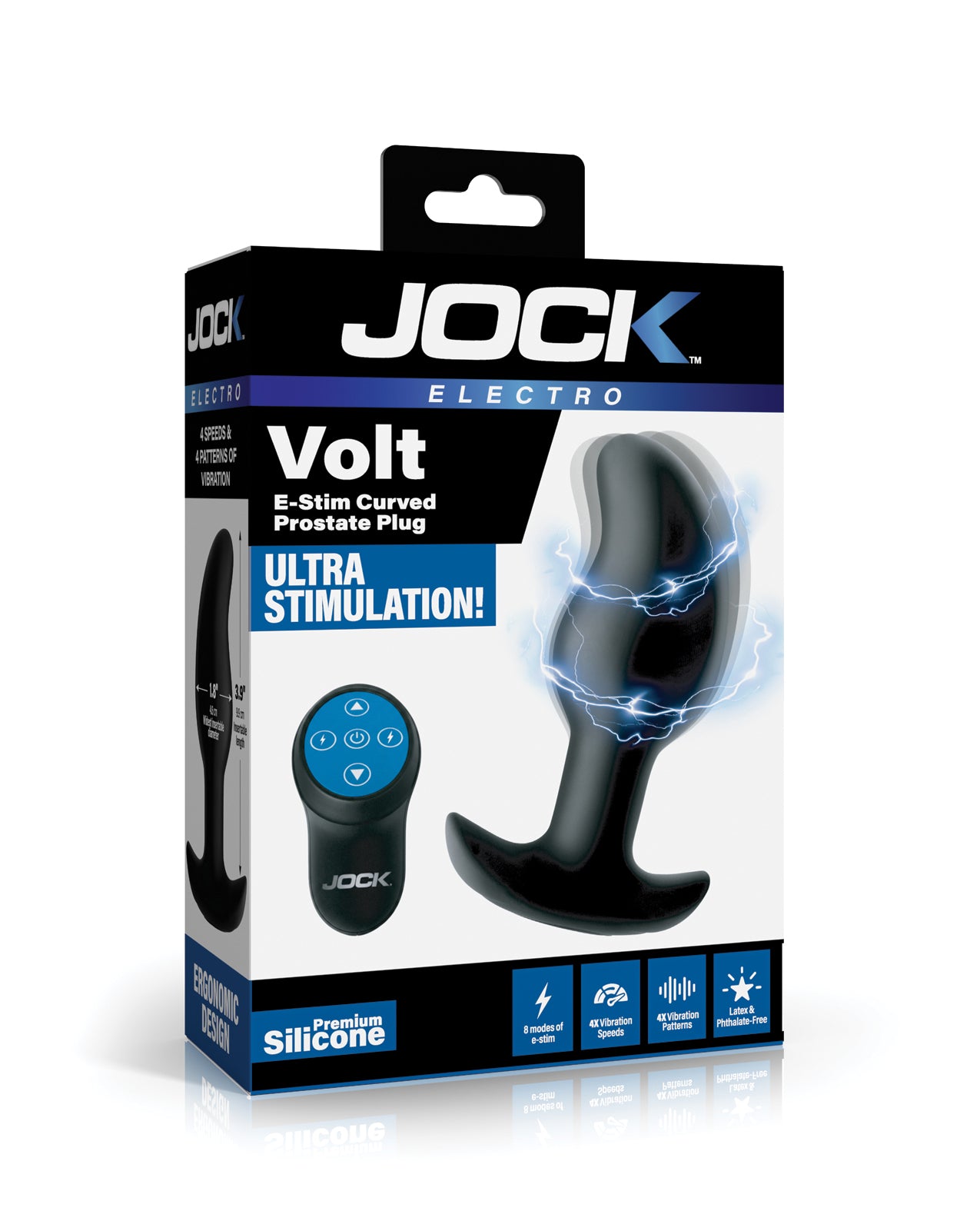 Curve Toys Jock Electro Volt E-Stim Curved Prostate Plug by Jock