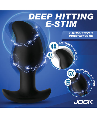 Curve Toys Jock Electro Volt E-Stim Curved Prostate Plug by Jock