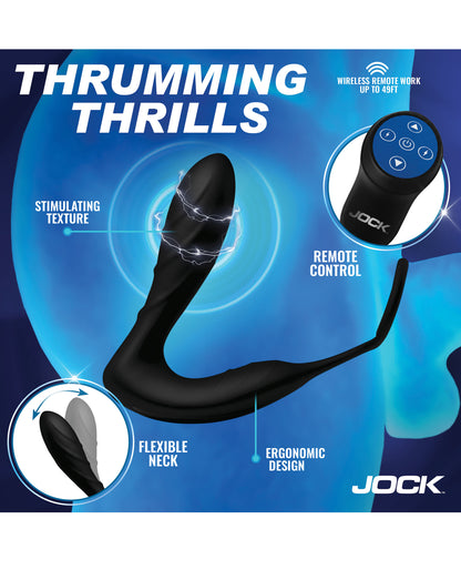 Curve Toys Jock Electro Shockwave E-Stim Anal Plug w/C-Ring by Jock