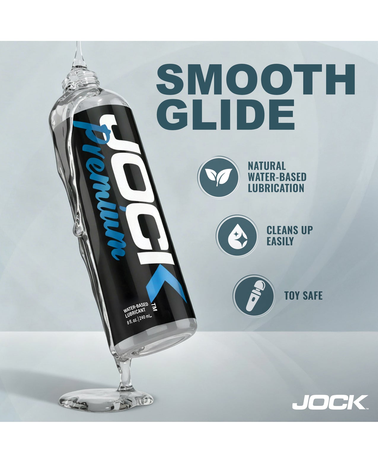 Curve Toys Jock Premium Water Based Lubricant - 8 oz by Jock