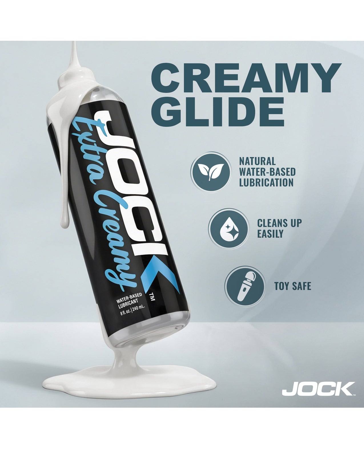 Curve Toys Jock Extra Creamy Water Based Lubricant - 8 oz by Jock