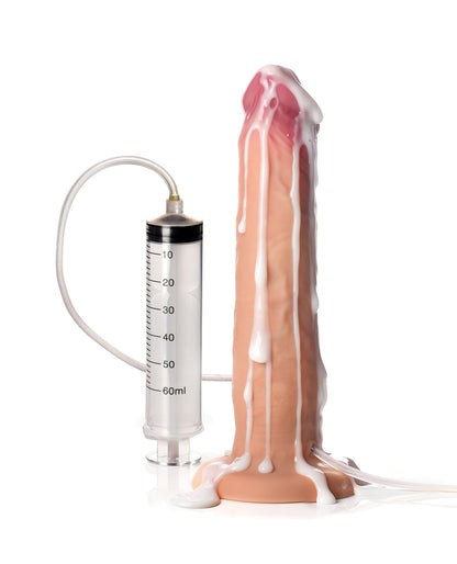 Curve Toys Jock Real Skin 9.5" Ejaculating Silicone Dildo by Jock