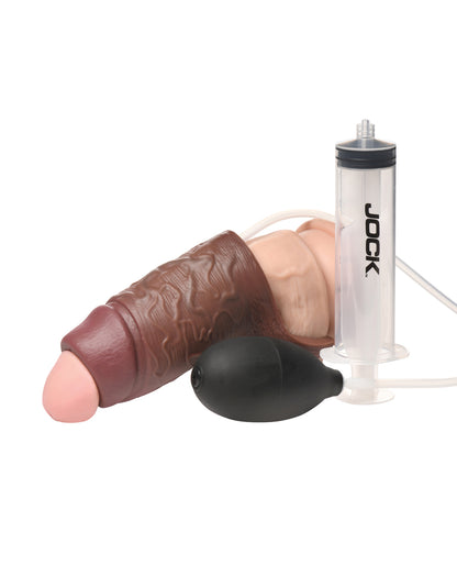 Curve Toys Jock Enhancers Squirting Silicone Penis Enhancer - Dark by Jock