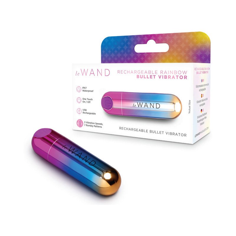 Le Wand Essentials Rechargeable Rainbow Bullet Vibrator by COTR Inc.
