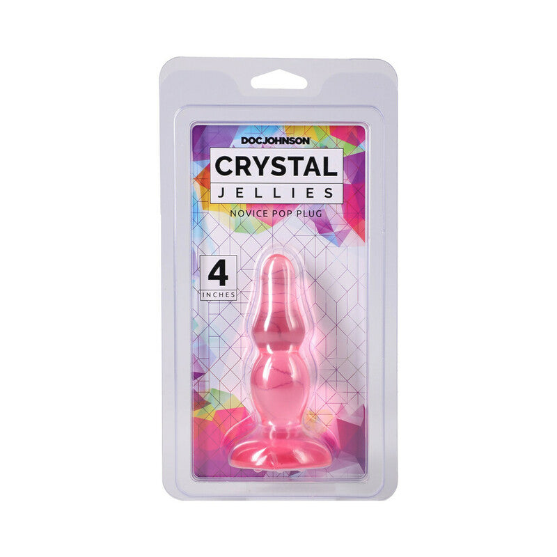Crystal Jellies Novice Pop Plug 4 in. Pink by Doc Johnson