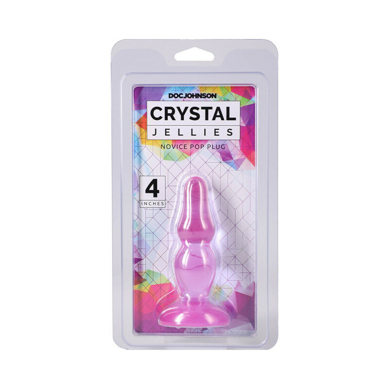 Crystal Jellies Novice Pop Plug 4 in. Purple by Doc Johnson