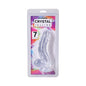Crystal Jellies Curved Realistic Cock with Balls 7 in. Clear by Doc Johnson