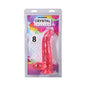 Crystal Jellies Curved Realistic Cock with Balls 8 in. Pink by Doc Johnson