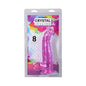 Crystal Jellies Curved Realistic Cock with Balls 8 in. Purple by Doc Johnson