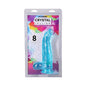 Crystal Jellies Curved Realistic Cock with Balls 8 in. Teal by Doc Johnson
