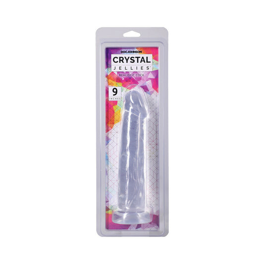 Crystal Jellies Realistic Cock 9 in. Clear by Doc Johnson