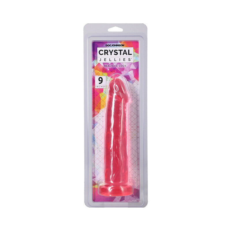 Crystal Jellies Realistic Cock 9 in. Pink by Doc Johnson