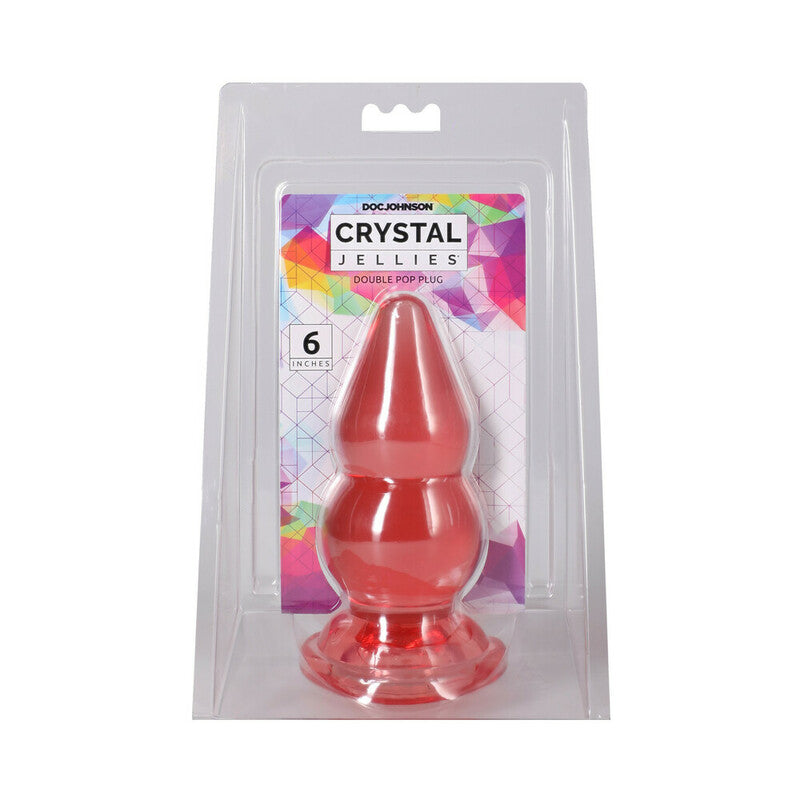 Crystal Jellies Double Pop Plug 6 in. Pink by Doc Johnson