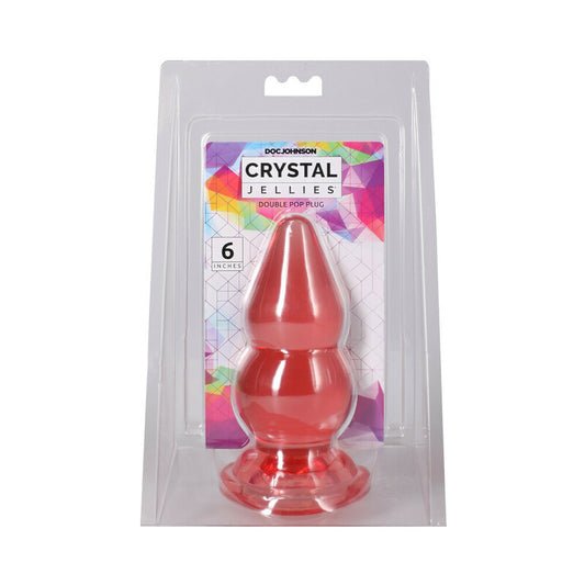 Crystal Jellies Double Pop Plug 6 in. Pink by Doc Johnson