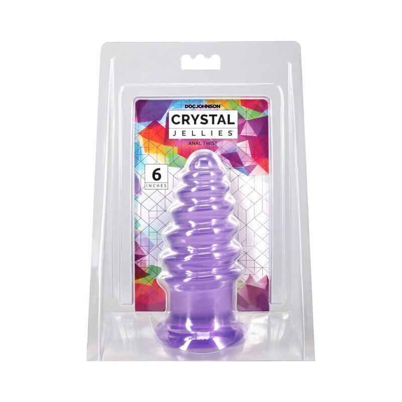 Crystal Jellies Anal Twist 6 in. Purple by Doc Johnson