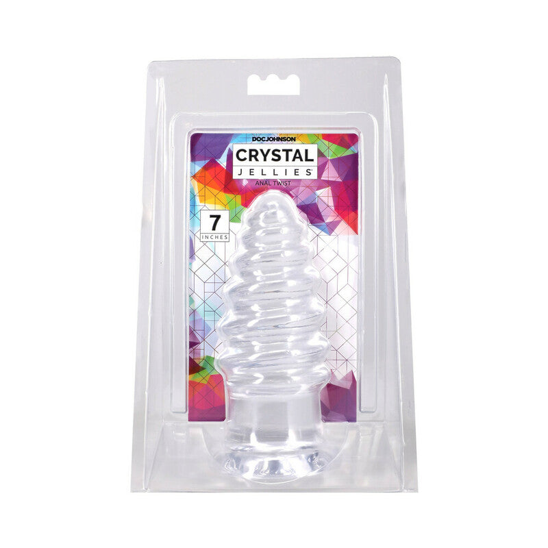 Crystal Jellies Anal Twist 7 in. Clear by Doc Johnson