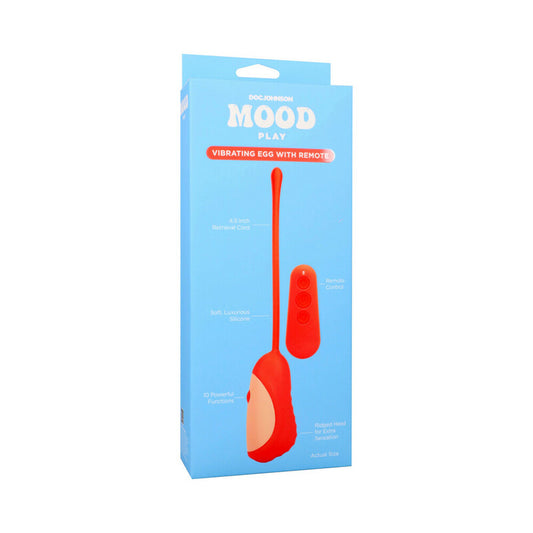 Mood Play Vibrating Egg with Remote Orange by Doc Johnson