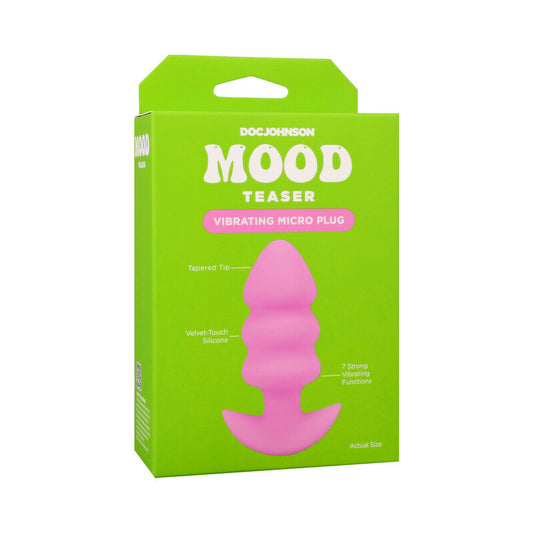 Mood Teaser Vibrating Micro Plug Pink by Doc Johnson