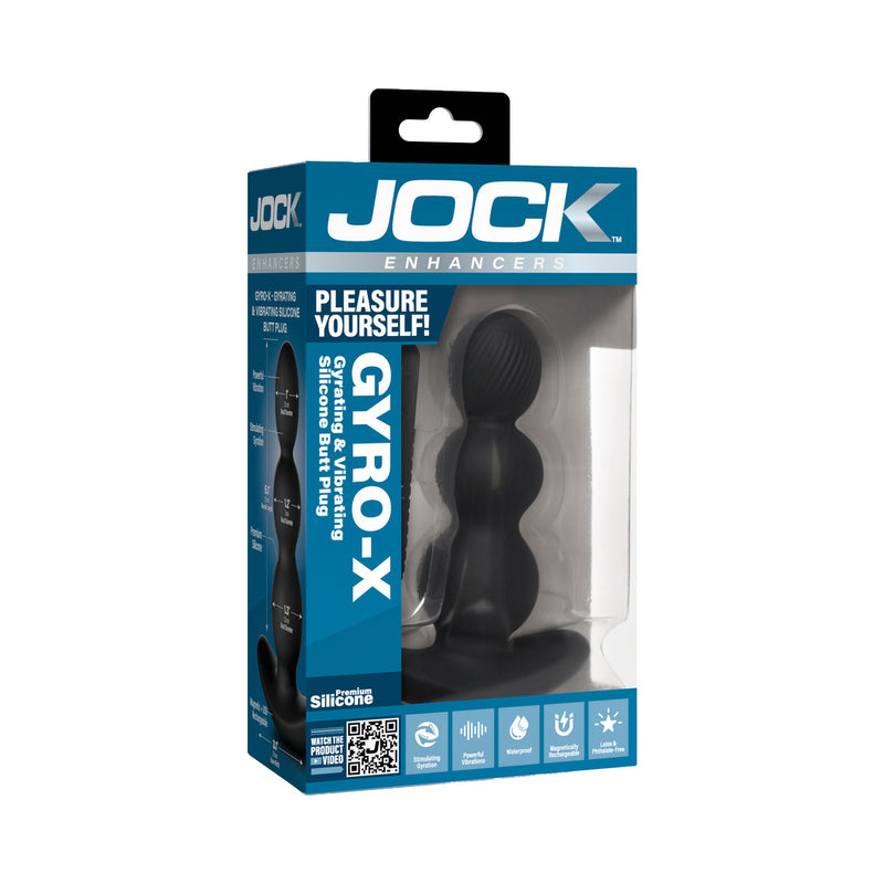 JOCK Enhancers Gyro-X Gyrating & Vibrating Silicone Butt Plug by XR llc DBA Curve