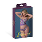 Magic Silk Wisteria Mist Bustier Cami & Thong Set Floral S/M by Magic Silk