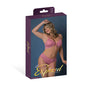 Magic Silk Wisteria Mist Bralette & Panty with Removable Garters Pink Queen Size by Magic Silk