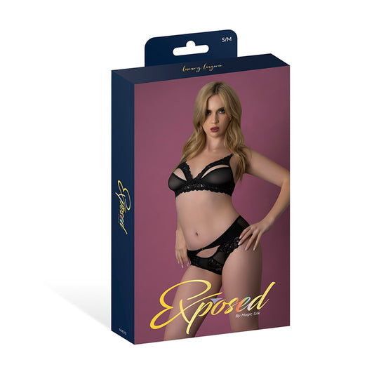Magic Silk Rush Bra & Panty Set Black L/XL by Magic Silk