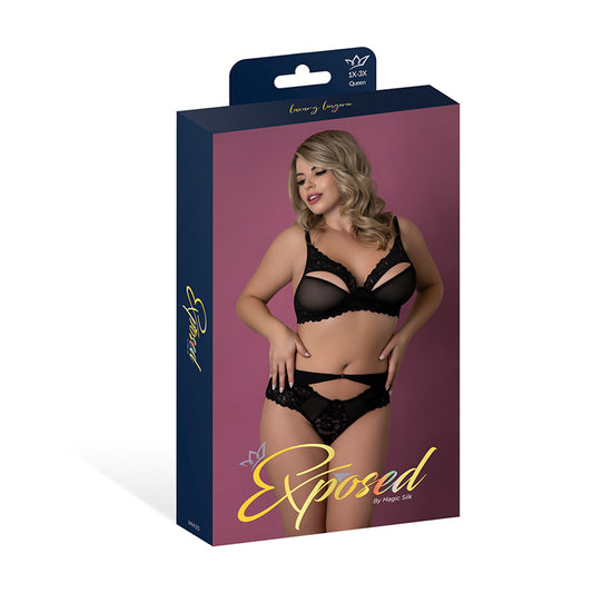 Magic Silk Rush Bra & Panty Set Black Queen Size by Magic Silk