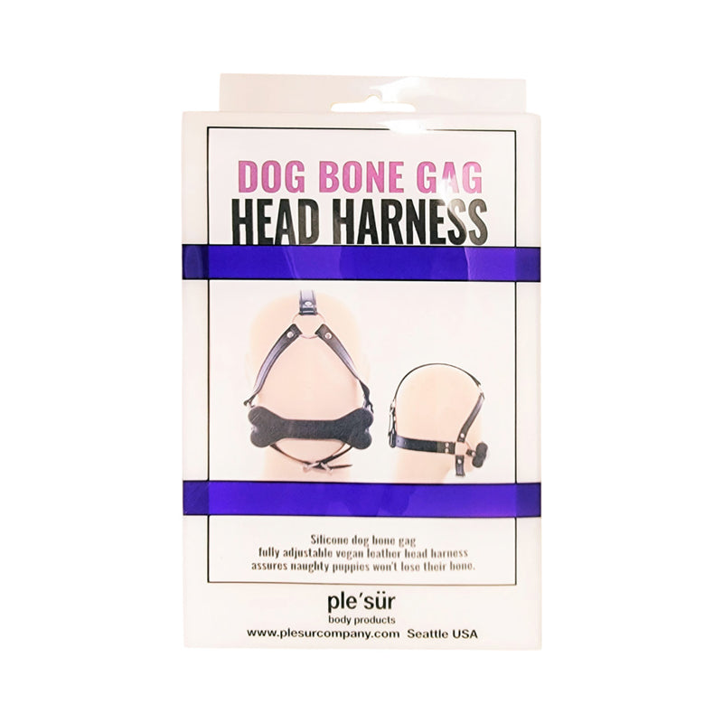 Ple'sur Face Harness Dog Bone Gag by S&G Entertainment Inc