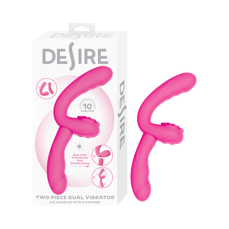 Desire Dual Vibrator 2 Piece Pink by Nasstoys