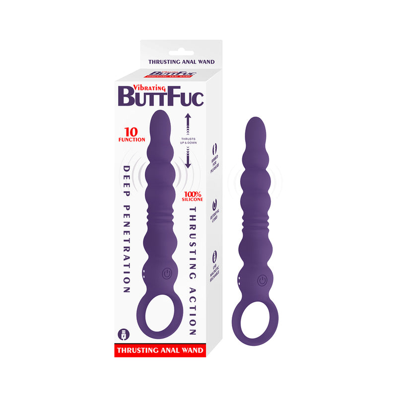 Vibrating Buttfuc Thrusting Anal Wand Purple by Nasstoys