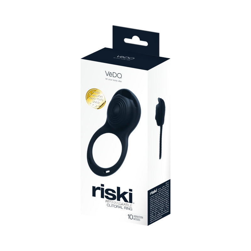 VeDO Riski Rechargeable Clitoral Vibe For Couples Black by Savvy Co.