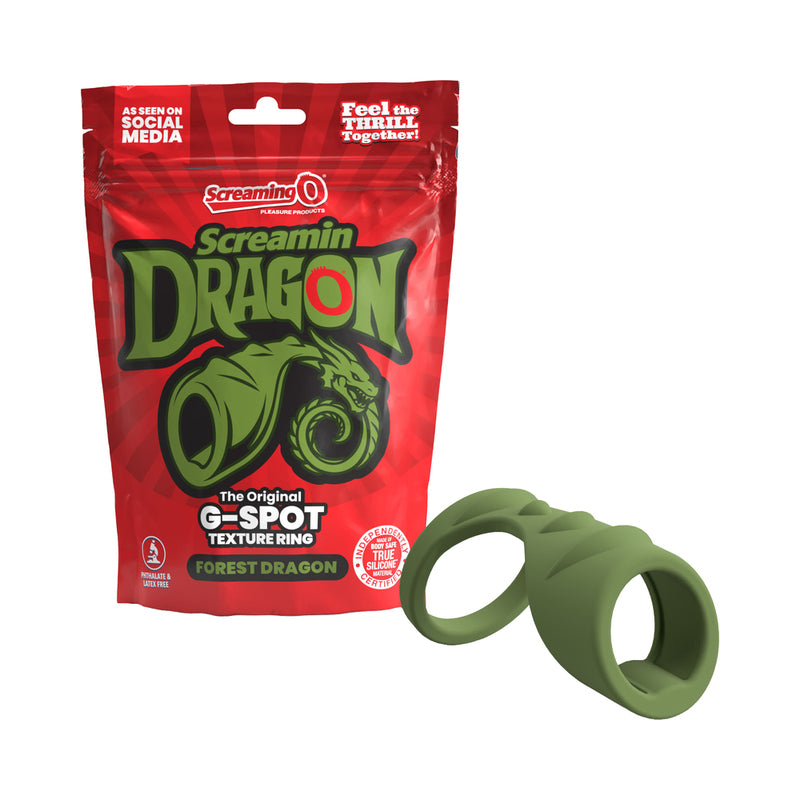 Screamin' Dragon Forest Dragon G-Spot Texture Ring Green by Screaming O