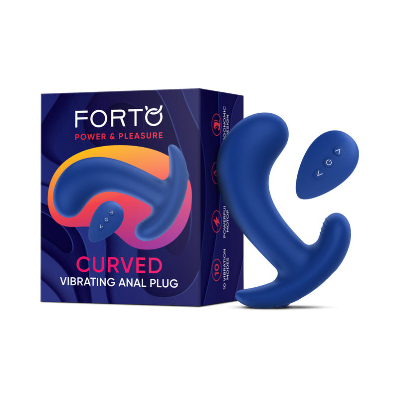 Forto Curved Vibrating Massager Blue by Vvole