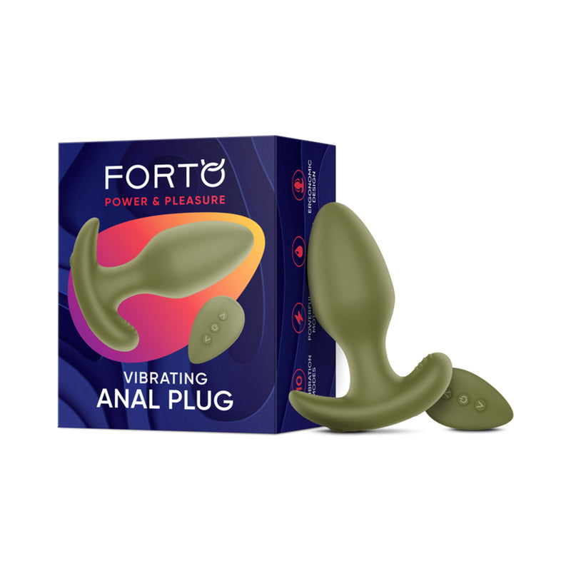 Forto Vibrating Anal Plug Green by Vvole